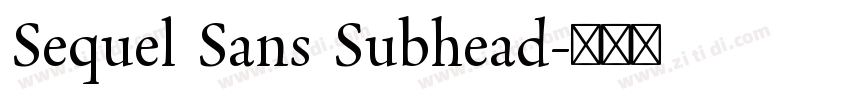Sequel Sans Subhead字体转换
